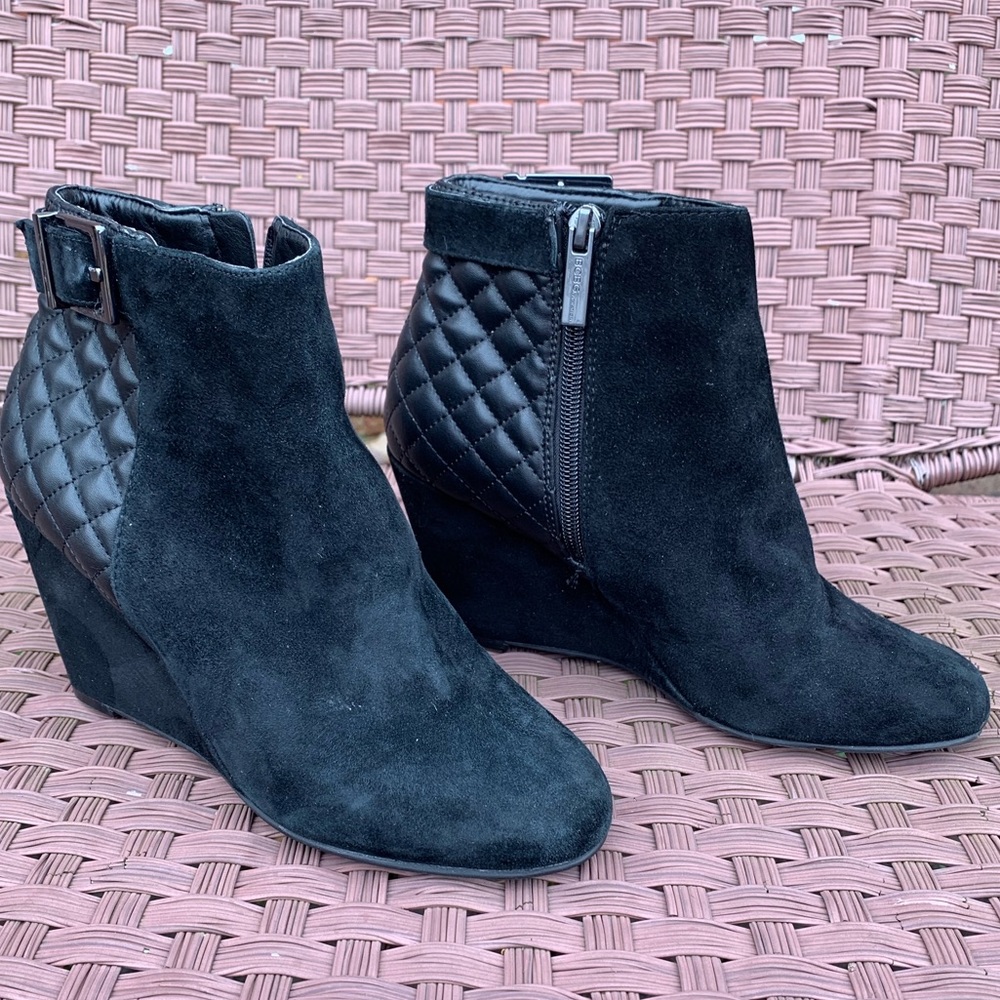 BCBG black booties size 8M